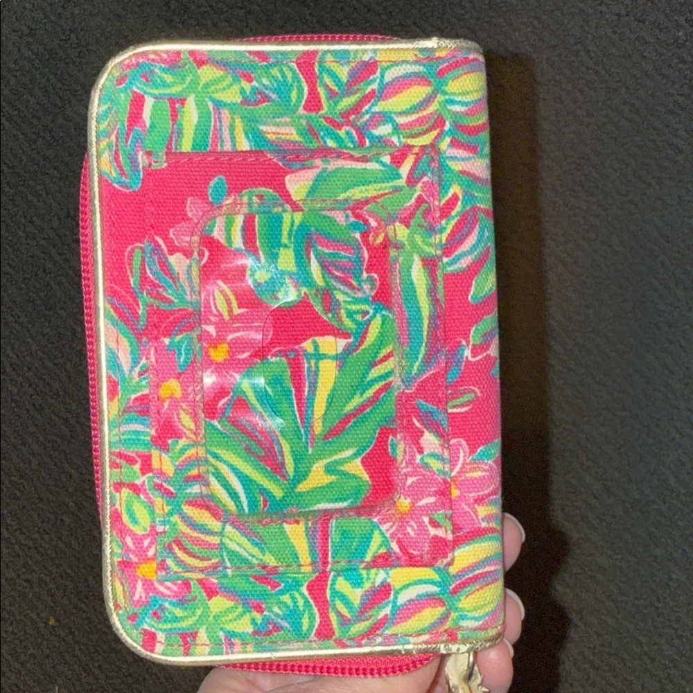 Lilly Pulitzer Carded ID Wristlet Drop Me a Line Phone Wristlet Jungle Tumble - Picture 5 of 7